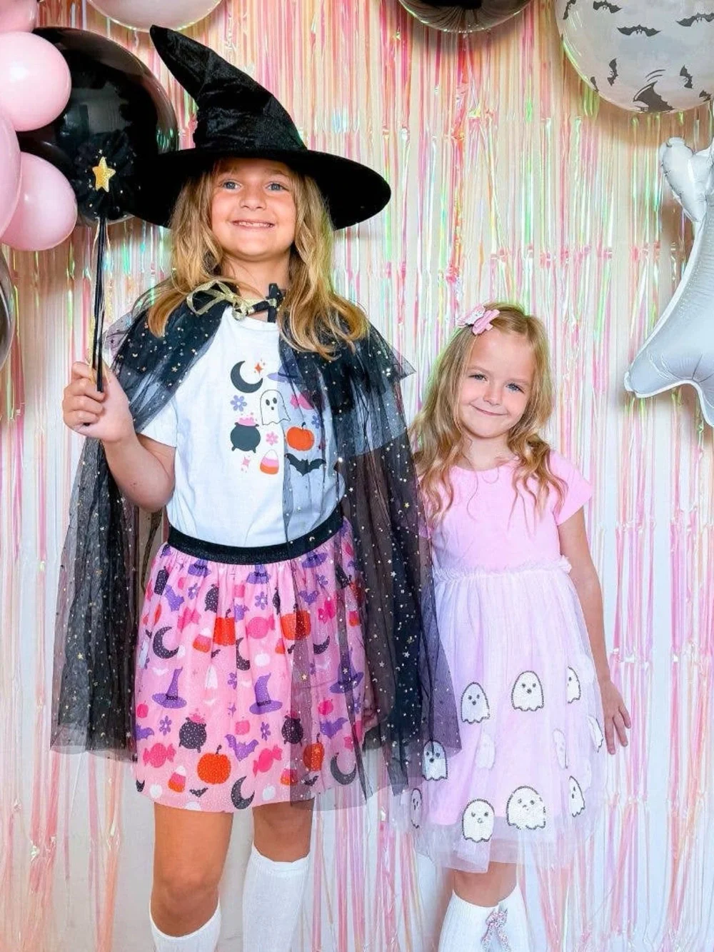 Sweet Wink Pink Glitter Ghost Hair Bow for Kids